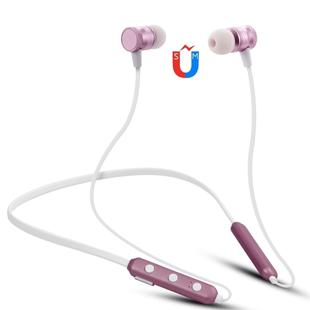 BT-890 Bluetooth 4.2 Hanging Neck Design Bluetooth Headset, Support Music Play & Switching & Volume Control & Answer(Rose Gold)