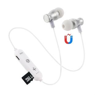 F11 Bluetooth 4.2 Hanging Neck Design Bluetooth Headset, Support Music Play & Switching & Volume Control & Answer(Silver)