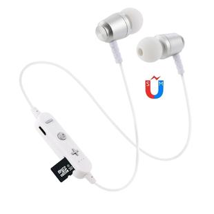 F15 Bluetooth 4.2 Hanging Neck Design Bluetooth Headset, Support Music Play & Switching & Volume Control & Answer(Silver)