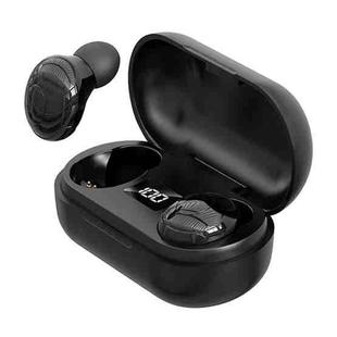 T8 TWS Intelligent Noise Cancelling IPX6 Waterproof Bluetooth Earphone with Magnetic Charging Box & Digital Display, Support Automatic Pairing & HD Call & Voice Assistant(Black)