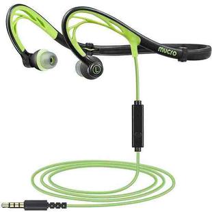 Mucro ML233 Foldable Wired Running Sports Headphones Night Neckband In-Ear Stereo Earphones, Cable Length: 1.2m(Green)