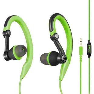 Mucro MB-232 Running In-Ear Sport Earbuds Earhook Wired Stereo Headphones for Jogging Gym(Green)