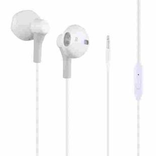 3.5mm Plug Wired in-ear Earphone, Support Wire Control, Cable Length: 1m(White)