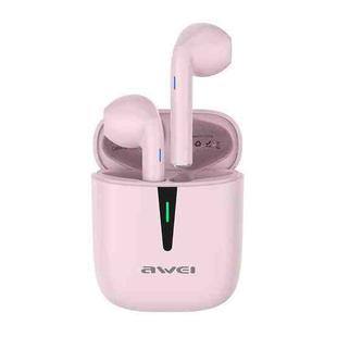 awei T21 Bluetooth V5.0 Ture Wireless Sports TWS Headset with Charging Case (Pink)