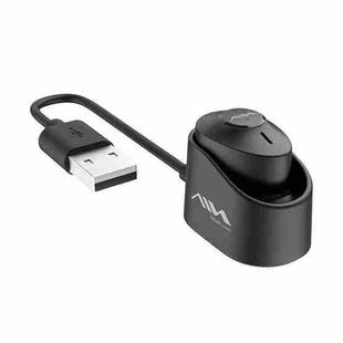 AIN MK-X18S USB Car Single Wireless Bluetooth Earphone with Charging Box, Support HD Call & Siri & Automatic Pairing(Black)