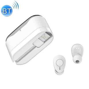 AIN MK-X50S TWS In-ear Bluetooth Earphone with Charging Box & USB Charging Cable & Battery Digital Display, Supports Calls & & Voice Assistant & Memory Pairing (White)