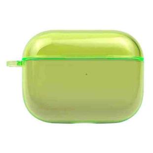 For AirPods Pro PC Wireless Earphone Protective Case Cover with Lanyard Hole(Green)