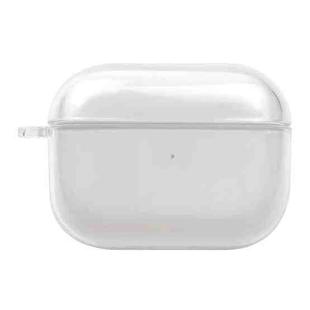 For AirPods Pro PC Wireless Earphone Protective Case Cover with Lanyard Hole(White)