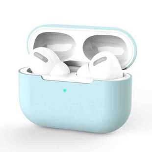 For AirPods Pro Silicone Wireless Earphone Protective Case Cover without Buckle(Sapphire Blue)