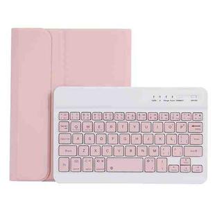C06B Ultra-thin Candy Colors Bluetooth Keyboard Tablet Case for iPad mini 6, with Stand & Pen Slot (Pink)