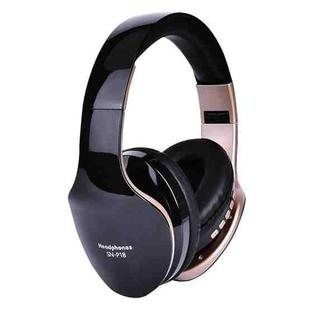 SN-P18 Foldable Bluetooth 4.0 Wireless Headset with Mic, Support TF Card (Black)