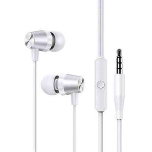 USAMS US-SJ475 EP-42 3.5mm Metal In-ear Wired Earphone, Length: 1.2m(White)