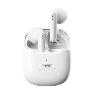 REMAX TWS-19 Semi In-ear Dual Host Wireless Bluetooth Earphones (White)