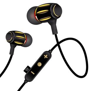 MG-G21 Bluetooth 4.2 Sport Wireless Bluetooth Earphone, Support Card(Black Gold)