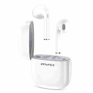 awei T28 Bluetooth V5.0 Ture Wireless Sports TWS Headset with Charging Case(White)