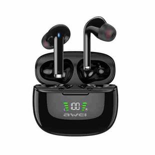 awei TA8 Bluetooth 5.2 ANC Active Noise Reduction Wireless Bluetooth Earphone (Black)