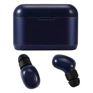 DT-4 IPX Waterproof Bluetooth 5.0 Wireless Bluetooth Earphone with 350mAh Magnetic Charging Box, Support for Calling(Dark Blue)