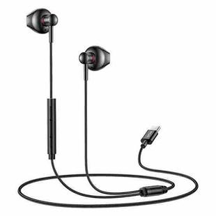 Yesido YH49 Type-C Digital Solutions Line-Control In-Ear Wired Earphone, Length: 1.2m (Black)