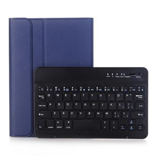 A05 Bluetooth 3.0 Ultra-thin ABS Detachable Bluetooth Keyboard Leather Tablet Case for iPad mini 5, with Holder(Dark Blue)