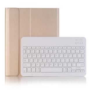 A09B Bluetooth 3.0 Ultra-thin ABS Detachable Bluetooth Keyboard Leather Tablet Case for iPad Air / Pro 10.5 inch (2019), with Pen Slot & Holder (Gold)