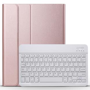 A11 Bluetooth 3.0 Ultra-thin ABS Detachable Bluetooth Keyboard Leather Tablet Case for iPad Pro 11 inch （2018）, with Holder (Rose Gold)