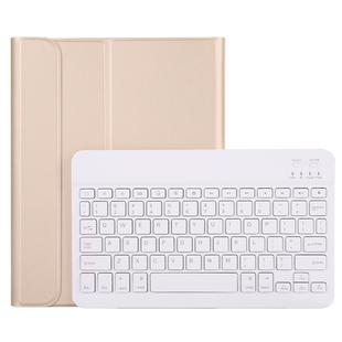 A11B Bluetooth 3.0 Ultra-thin ABS Detachable Bluetooth Keyboard Leather Tablet Case for iPad Pro 11 inch （2018）, with Pen Slot & Holder (Gold)