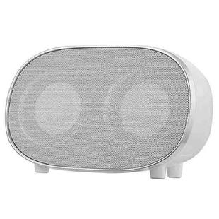 WK ST600 Bionic Binocular Appearance Portable Bluetooth 5.0 Wireless Bluetooth Speaker with Rhythm Atmosphere Light, Support TF Card & 3.5mm AUX (White)