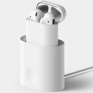 Bluetooth Earphone Charging Bracket Retro Silicone Charging Bracket Multi-function Charging Bracket for Airpods (White)