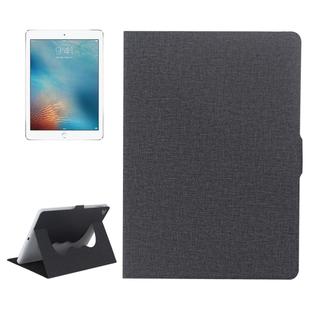 For iPad Air / iPad Air 2 / iPad Pro 9.7 / iPad 9.7 (2018) & iPad 9.7 (2017) Cloth Texture Horizontal Flip Leather Case with Holder & Sleep / Wake-up Function(Black)