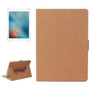 For iPad Air / iPad Air 2 / iPad Pro 9.7 / iPad 9.7 (2018) & iPad 9.7 (2017) Cloth Texture Horizontal Flip Leather Case with Holder & Sleep / Wake-up Function(Gold)
