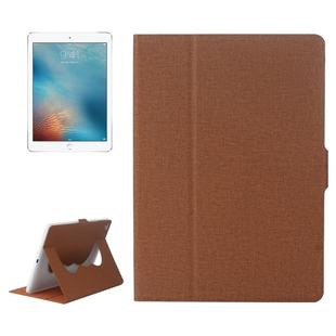 For iPad Air / iPad Air 2 / iPad Pro 9.7 / iPad 9.7 (2018) & iPad 9.7 (2017) Cloth Texture Horizontal Flip Leather Case with Holder & Sleep / Wake-up Function(Brown)
