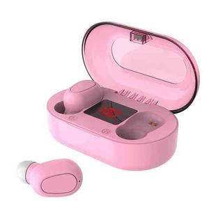 L22 9D Sound Effect Bluetooth 5.0 Wireless Bluetooth Earphone with Charging Box & Digital Display, Support for HD Calls (Pink)