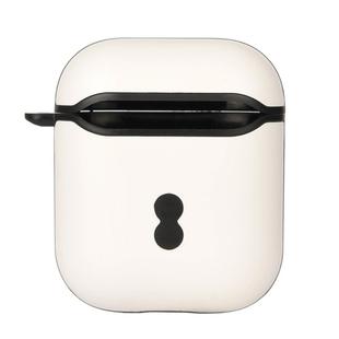 Two Color Wireless Earphones Charging Box Protective Case for Apple AirPods 1/2(White + Black)