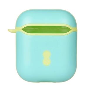 Two Color Wireless Earphones Charging Box Protective Case for Apple AirPods 1/2(Yellow + Baby Blue)