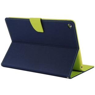 GOOSPERY FANCY DIARY for iPad Air 2 Cross Texture Leather Case with Card Slot & Holder & Wallet(Navy Blue)