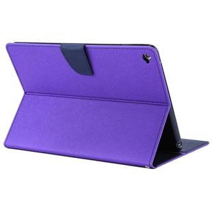 GOOSPERY FANCY DIARY for iPad Air 2 Cross Texture Leather Case with Card Slot & Holder & Wallet(Purple)