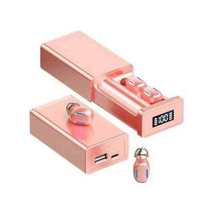 A22 Ultimate Edition Pull-out Digital Display Bluetooth Earphone with Magnetic Charging Box, Support Touch Light & Power Bank(Pink)