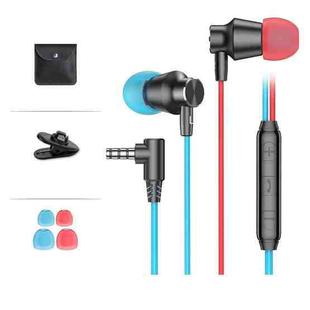 Langsdom V7T 3.5mm Wired In-ear Gaming Earphone (Red + Blue)