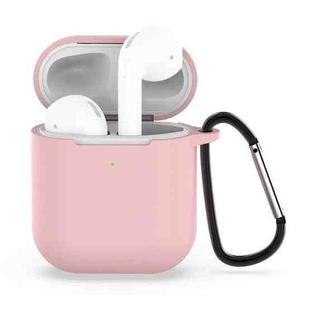 Wireless Earphones Shockproof Silicone Protective Case for Apple AirPods 1 / 2(Light Pink)