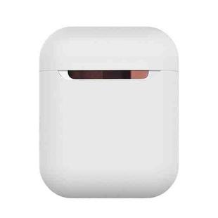 Wireless Earphones Shockproof Liquid Silicone Protective Case for Apple AirPods 1 / 2(White)