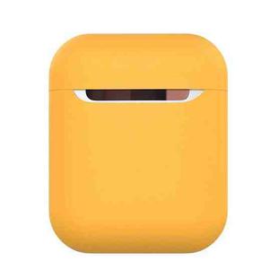 Wireless Earphones Shockproof Liquid Silicone Protective Case for Apple AirPods 1 / 2(Yellow)