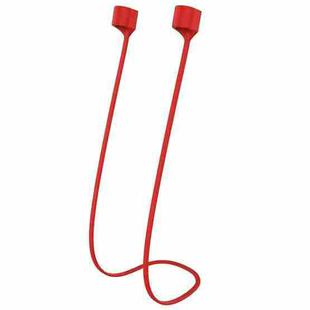 Wireless Bluetooth Headset Anti-lost Rope Magnetic Silicone Lanyard for Apple AirPods 1 / 2(Red)