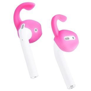 Wireless Bluetooth Earphone Silicone Ear Caps Earpads for Apple AirPods 1 / 2 (Rose Red)