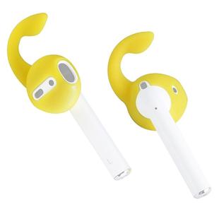 Wireless Bluetooth Earphone Silicone Ear Caps Earpads for Apple AirPods 1 / 2 (Yellow)