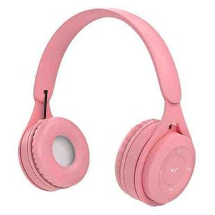 Y08 Hifi Sound Quality Macaron Bluetooth Headset, Supports Calling & TF Card & 3.5mm AUX (Pink)