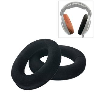 2 PCS For Sennheiser HD515 / HD555 / HD595 / HD598 / HD558 / PC360 Flannel Earphone Cushion Cover Earmuffs Replacement Earpads with Tone Tuning Cotton(Black)