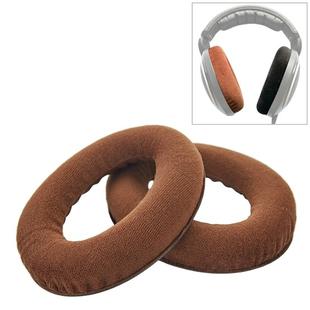 2 PCS For Sennheiser HD515 / HD555 / HD595 / HD598 / HD558 / PC360 Flannel Earphone Cushion Cover Earmuffs Replacement Earpads with Tone Tuning Cotton(Brown)