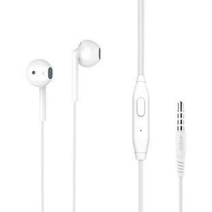 Langsdom MJ31 1.2m Wired Half  In-Ear 3.5mm Interface Stereo Earphones with Mic (White)