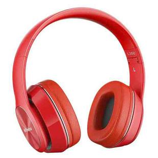 L350 Foldable Wireless Sports Stereo Bluetooth Headset, Supports IOS Power Display & HD Calling & FM & TF Card & 3.5mm AUX (Red)