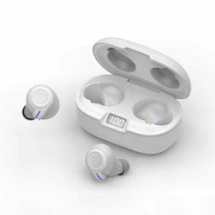 TWS-Q3 Stereo True Wireless Bluetooth Earphone with Charging Box & Power Display (White)